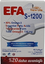 New Life Efa S-1200 Omega 3 90 Kapsül