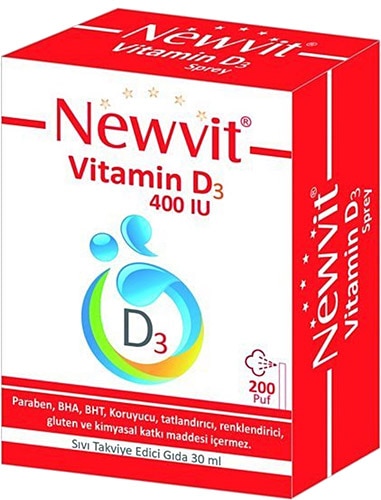 Newvit Vitamin D3 400 Iu 30 Ml Sprey Fiyatlari Ozellikleri Ve Yorumlari En Ucuzu Akakce