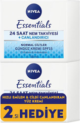 Nivea Essentials 24 Saat Nem Canlandırıcı 50 ml 2'li Paket Gündüz Kremi