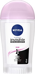 Nivea Invisible For Black & White Clear 40 ml Deo Stick