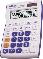 Noki H-CS002M Mavi 12 Haneli Masaüstü Hesap Makinesi