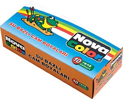 Nova Color Su Bazlı 10 Renk Cam Boya