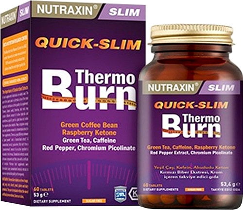 Nutraxin Quick Slim Thermo Burn 60 Tablet - Krom Yeşil Çay Yeşil