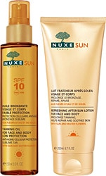 Nuxe Sun Huile 10 Faktör Bronzlaştırıcı 150 ml + Güneş Sonrası Nemlendirici Şampuan100 ml