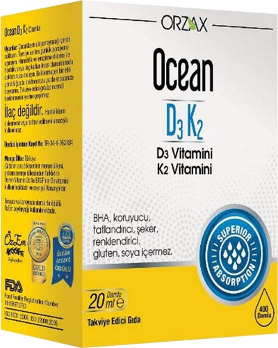 Ocean D3K2 Damla 20 ml