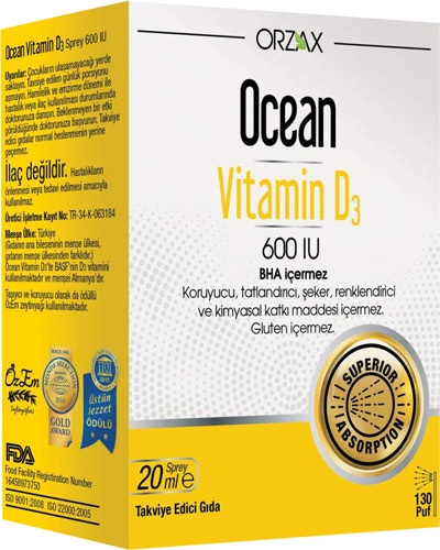 Ocean Vitamin D3 600 IU Sprey 20 ml