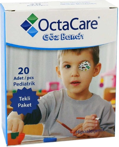 OctaCare Pediatrik 20'li Erkek Çocuk Göz Kapama Bandı