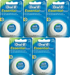 Oral-B Essential Floss Nane Aromalı 50 m 5 Adet Mumlu Diş İpi