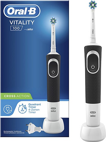 Oral-B Vitality 100 Cross Action Siyah Şarjlı Diş Fırçası