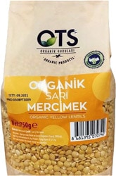 OTS Organik 750 gr Sarı Mercimek