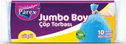 Parex Güçlü Jumbo Boy Çöp Poşeti 10'lu