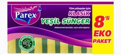 Parex Klasik 8'li Düz Bulaşık Süngeri