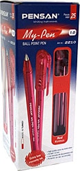Pensan 2210 My-Pen 25'li Kırmızı Tükenmez Kalem