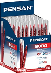 Pensan 2270 1 mm 50'li Paket Kırmızı Tükenmez Kalem
