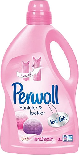 Perwoll Yünlüler ve İpekler Onarıcı Sıvı Deterjan 50 Yıkama 3 lt