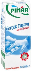 Pınar Yarım Yağlı Süt 200 ml