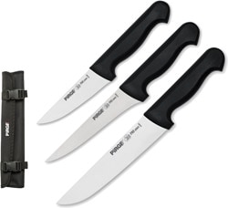 Pirge Pro 2002 35182 Çantalı 3'lü Kurban Bıçak Seti