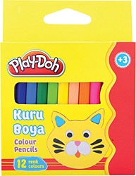 Play-Doh PLAY-KU002 Yarım Boy 12'li Kuru Boya Seti