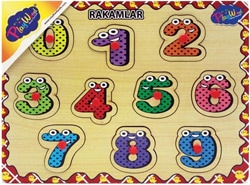 PlayWood Ahşap Tutmalı Rakamlar Yapboz
