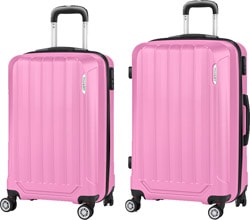 Polo&Sky Spring Pembe Kabin + Orta Boy 2'li Valiz Seti
