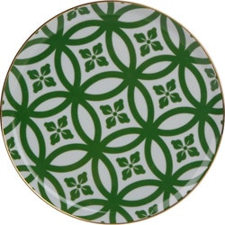 Porland 04AP018763 Morocco Desen Yeşil 28 cm Düz Tabak