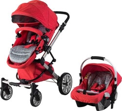 Prego 2070 Laon Kırmızı Travel Sistem Bebek Arabası