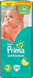 Prima Aktif 3 Numara Midi 54'lü Bebek Bezi