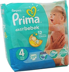 Prima Aktif 4 Numara Maxi 27'li Bebek Bezi