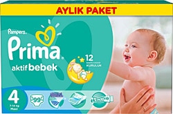 Prima Aktif 4 Beden Maxi 99'lu Bebek Bezi