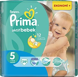 Prima Aktif 5 Beden Junior 29'lu Bebek Bezi