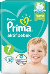 Prima Aktif 7 Numara XX Large 20'li Bebek Bezi