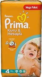 Prima Kuru ve Hesaplı 4 Beden Maxi 60 Adet Bebek Bezi