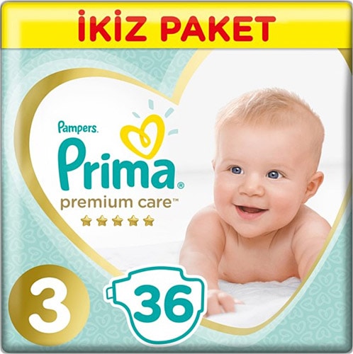 Prima Premium Care 3 Numara Midi 36'lı Bebek Bezi