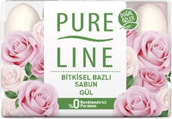 Pure Line Bitkisel Bazlı Gül Kalıp Katı Sabun 4x70 gr