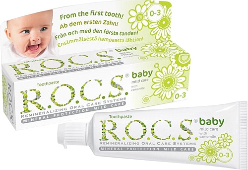 R.O.C.S. Baby 0-3 Yaş Papatya Özlü 35 ml Yutulabilir Diş Macunu