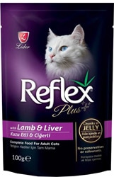 Reflex Plus Jelly Kuzu Etli ve Ciğerli 100 gr Yetişkin Kedi Yaş Maması
