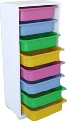 Remaks 8 Sepetli Çok Amaçlı Renkli Oyuncak Dolabı