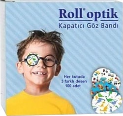 Roll Optik 3 Desenli 100'lü Erkek Çocuk Göz Kapama Bandı