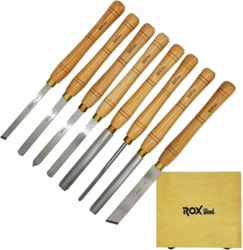 Rox Wood 15399105 HSS 8 Parça Ahşap Kutulu Torna Bıçak Seti