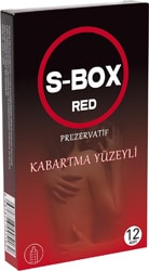 S-Box Red Özel Kabartmalı 12'li Prezervatif
