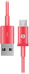S-link SMG-140 Pembe 1 m 1.3 A Micro USB Şarj Kablosu