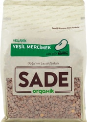 Sade Organik 1 kg Yeşil Mercimek