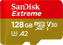 SanDisk Extreme SDSQXA1-128G-GN6MN Class 10 UHS-I U3 A2 V30 128 GB Micro SD Kart