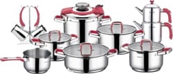 Schafer Compact 18 Parça Çelik Çeyiz Seti Gül Kurusu