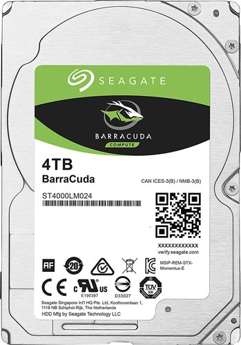 Seagate 2.5" 4 TB Barracuda ST4000LM024 SATA 3.0 5400 RPM Hard Disk