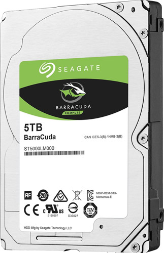 Seagate 2.5" 5 TB Barracuda ST5000LM000 SATA 3.0 5400 RPM Hard Disk