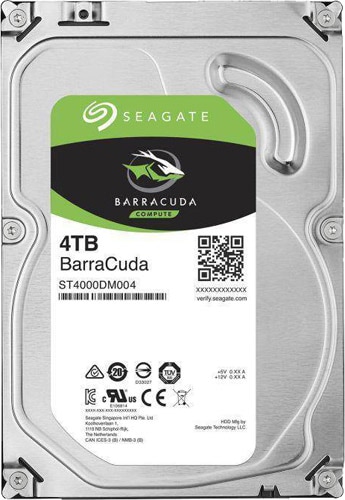 Seagate 3.5" 4 TB Barracuda ST4000DM004 SATA 3.0 5400 RPM Hard Disk