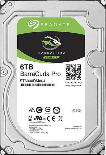 Seagate BarraCuda Pro ST6000DM004 SATA 3.0 7200 RPM 3.5