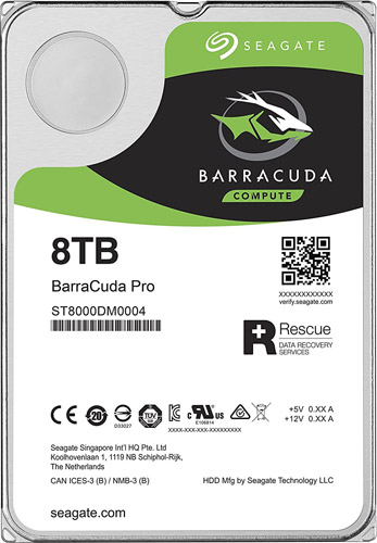 Seagate 3.5" 8 TB Barracuda ST8000DM004 SATA 3.0 5400 RPM Hard Disk