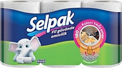 Selpak Extra Yağ Emici 3'lü Kağıt Havlu